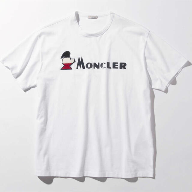 ★Safari掲載★ MONCLER 半袖Tシャツ Ｌ　ホワイト モンクレールカラー