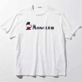 モンクレール(MONCLER)の★Safari掲載★ MONCLER 半袖Tシャツ Ｌ　ホワイト モンクレール(Tシャツ/カットソー(半袖/袖なし))