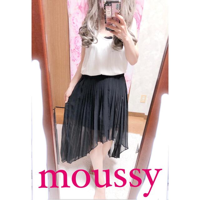 moussy(マウジー)の4633.moussy プリーツ切り替え 前後アシメ ワンピース レディースのワンピース(ひざ丈ワンピース)の商品写真