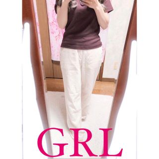 グレイル(GRL)の4649.GRL リネン 麻 ストレートパンツ(カジュアルパンツ)