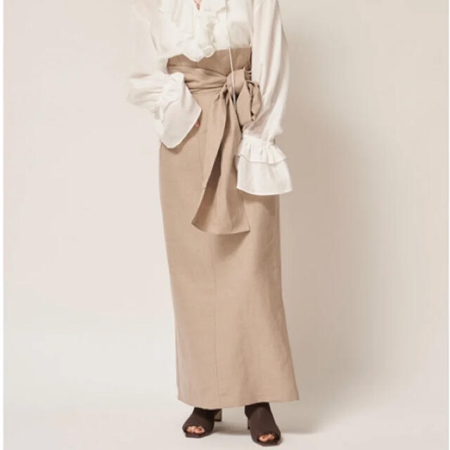 日本人気超絶の FRAY I.D - FRAY I.D ハイウェストリボンタイトスカート ロングスカート
