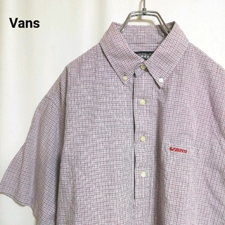 ヴァンズ(VANS)の【90s～00s】古着　バンズ　半袖シャツ　チェック　薄手(シャツ)