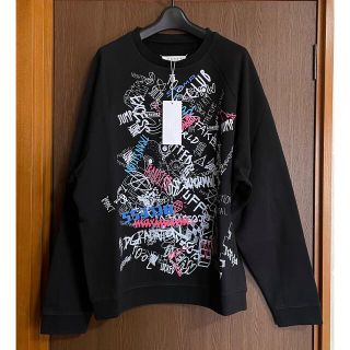 マルタンマルジェラ(Maison Martin Margiela)の希少黒44新品 メゾン マルジェラ グラフィティ スウェット ブラック メンズ(スウェット)