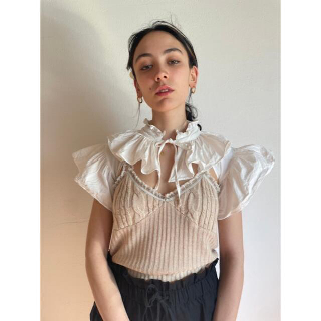 【papier】Enfant holder blouse/white