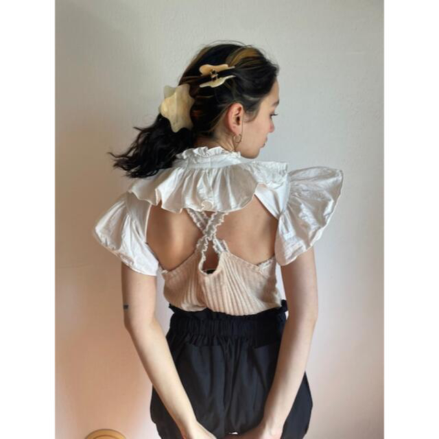 【papier】Enfant holder blouse/white