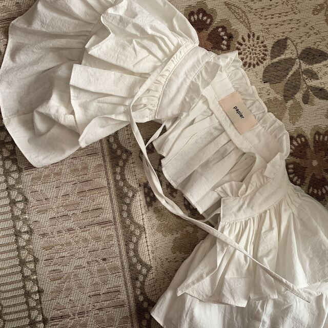 【papier】Enfant holder blouse/white