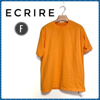 【新品未使用】ECRIREレディース　フリーサイズ　Tシャツ　無地　オレンジ(Tシャツ(半袖/袖なし))