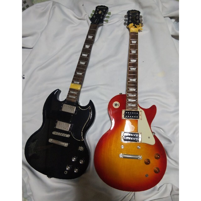 Epiphone(エピフォン)のジャンク品ネック折れ 部品取りエピフォンSGプロ エピフォンLPclassic 楽器のギター(エレキギター)の商品写真