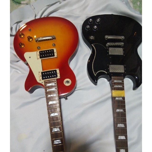 Epiphone(エピフォン)のジャンク品ネック折れ 部品取りエピフォンSGプロ エピフォンLPclassic 楽器のギター(エレキギター)の商品写真