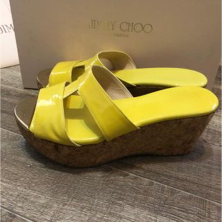 ジミーチュウ(JIMMY CHOO)のジミーチュウ　サンダル36サイズ　ウェッジ　厚底(サンダル)