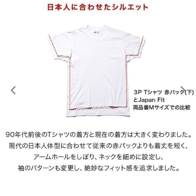 Hanes(ヘインズ)の《新品・2枚組》ヘインズ ジャパンフィット クルーネック Tシャツ M レディースのトップス(Tシャツ(半袖/袖なし))の商品写真