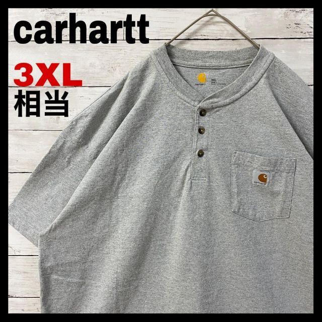 carhartt(カーハート)のi19 US古着　カーハート　半袖Tシャツ　胸ポケット　ヘンリーネック メンズのトップス(Tシャツ/カットソー(半袖/袖なし))の商品写真