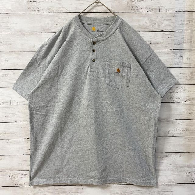 carhartt(カーハート)のi19 US古着　カーハート　半袖Tシャツ　胸ポケット　ヘンリーネック メンズのトップス(Tシャツ/カットソー(半袖/袖なし))の商品写真