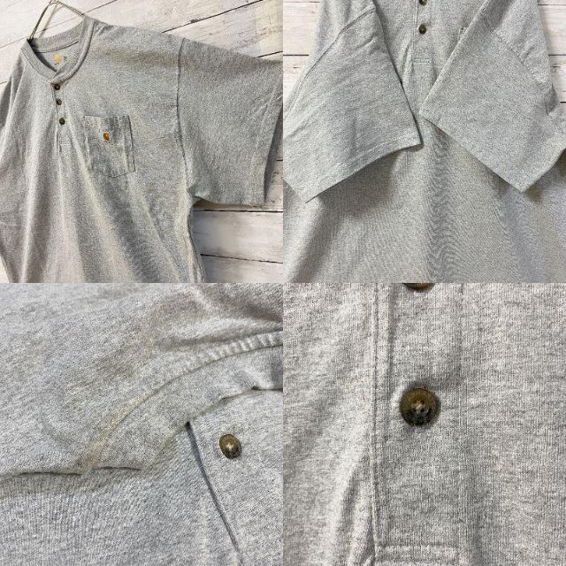 carhartt(カーハート)のi19 US古着　カーハート　半袖Tシャツ　胸ポケット　ヘンリーネック メンズのトップス(Tシャツ/カットソー(半袖/袖なし))の商品写真