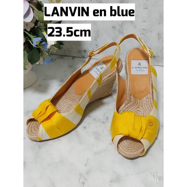 LANVIN en Bleu(ランバンオンブルー)のLANVIN en blue ランバンオンブルー 麻 ウェッジソール レディースの靴/シューズ(サンダル)の商品写真