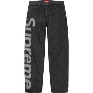 シュプリーム(Supreme)の【38】Supreme Inset Logo Jean Black(デニム/ジーンズ)