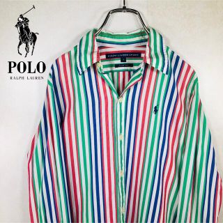 ラルフローレン(Ralph Lauren)のラルフローレン スポーツ シャツ マルチストライプ 長袖 Sサイズ(シャツ)