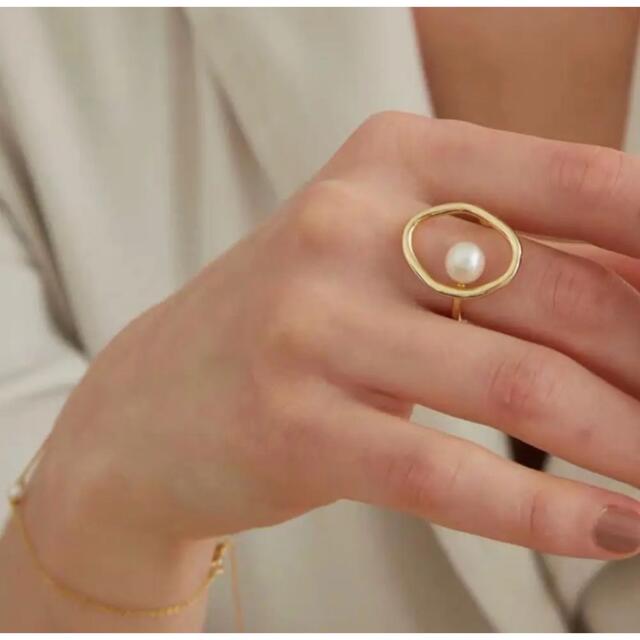 STAR JEWELRY(スタージュエリー)の【人気商品】新品インポート♡ゴールド パール リング 指輪 レディースのアクセサリー(リング(指輪))の商品写真