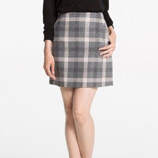 ユニクロ(UNIQLO)の新品タグ付き♡ユニクロ ウールブレンド ミニスカート(ビッグチェック) XS(ミニスカート)