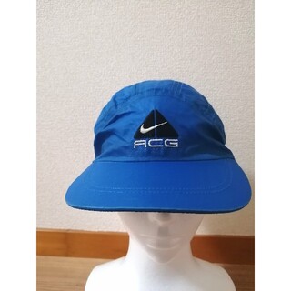 90s ビンテージ NIKE ACG ナイキ ナイロンキャップ 帽子 ブルー 青
