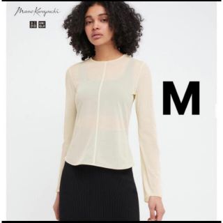 ユニクロ(UNIQLO)のUNIQLO mame kurogouchi /シアークルーネックTシャツ(Tシャツ(長袖/七分))