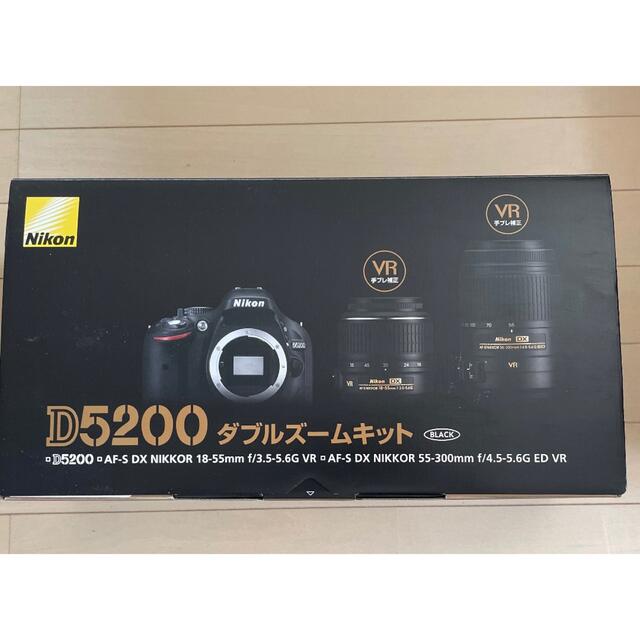 Nikon D5200 Wズームキット BLACk 激安/新作 スマホ/家電/カメラ | bca