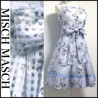 ミッシュマッシュ(MISCH MASCH)の〖未使用に近い・新品同様〗ふんわり美シルエット 涼し気な リボン ワンピース(ひざ丈ワンピース)