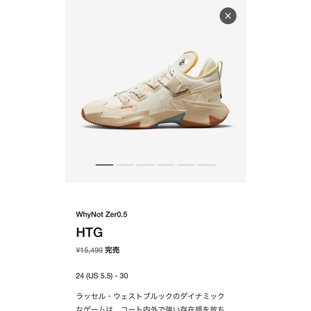 NIKE(ナイキ)のwhy not zer0.5 HTG ナイキ ジョーダン ワイノット ゼロ 5 レディースの靴/シューズ(スニーカー)の商品写真