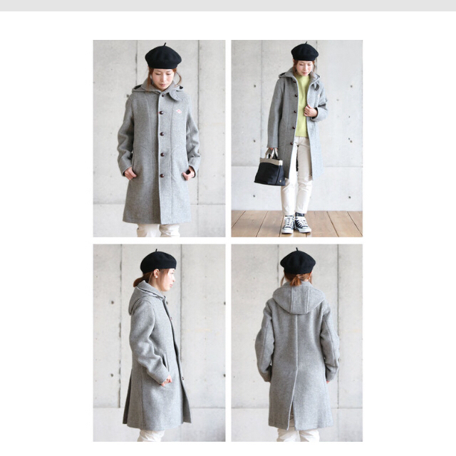 DANTON - 【新品】DANTON ウールモッサフード付ロングコート34ヘザー ...