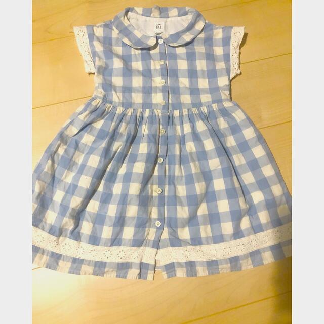 babyGAP(ベビーギャップ)のbabyGAP  ブロックチェックワンピース　100size キッズ/ベビー/マタニティのキッズ服女の子用(90cm~)(ワンピース)の商品写真