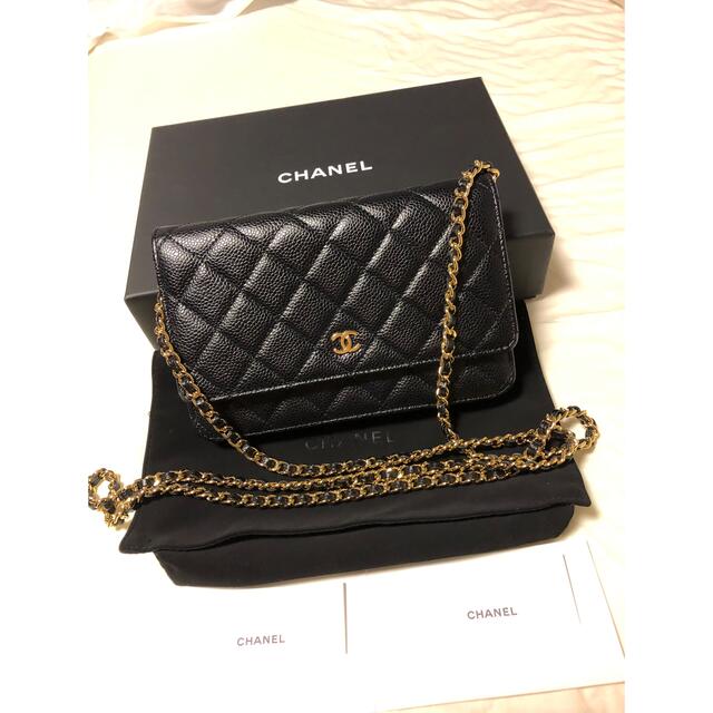 CHANEL チェーンウォレット キャビアスキン