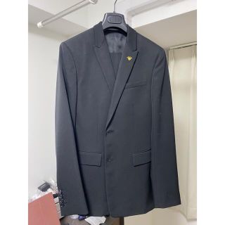 Dior HOMME ディオールオム ハウンドトゥースチェック ウール スーツ セットアップ 04AW グレー 46 イタリア製 ブランド 【メンズ】