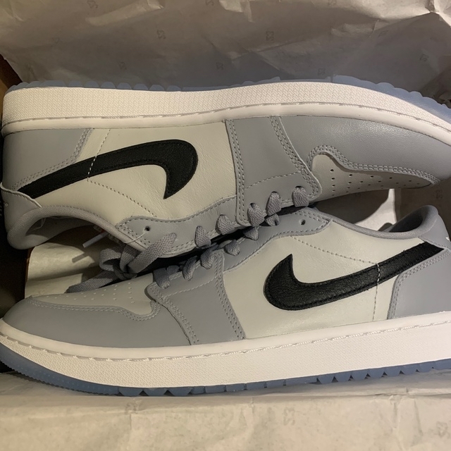 NIKE  JORDAN 1 LOW GOLF WOLF GREY 28.5スニーカー