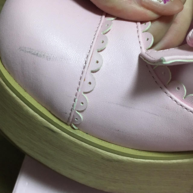 metamorphose temps de fille(メタモルフォーゼタンドゥフィーユ)のメタモルフォーゼ 木底靴 ピンク 箱なし レディースの靴/シューズ(ハイヒール/パンプス)の商品写真