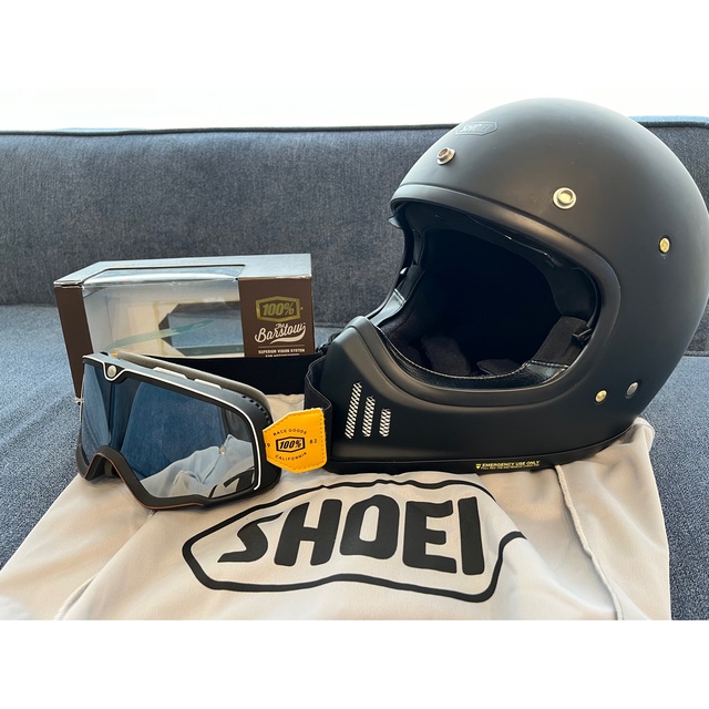 SHOEI EX-ZERO + 100% Barstow ゴーグル 素晴らしい techtema.se-日本