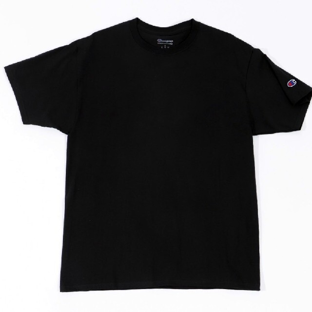 Champion(チャンピオン)の新品未使用 チャンピオン 無地 クルーネック Tシャツ 黒 ２枚セット Mサイズ メンズのトップス(Tシャツ/カットソー(半袖/袖なし))の商品写真