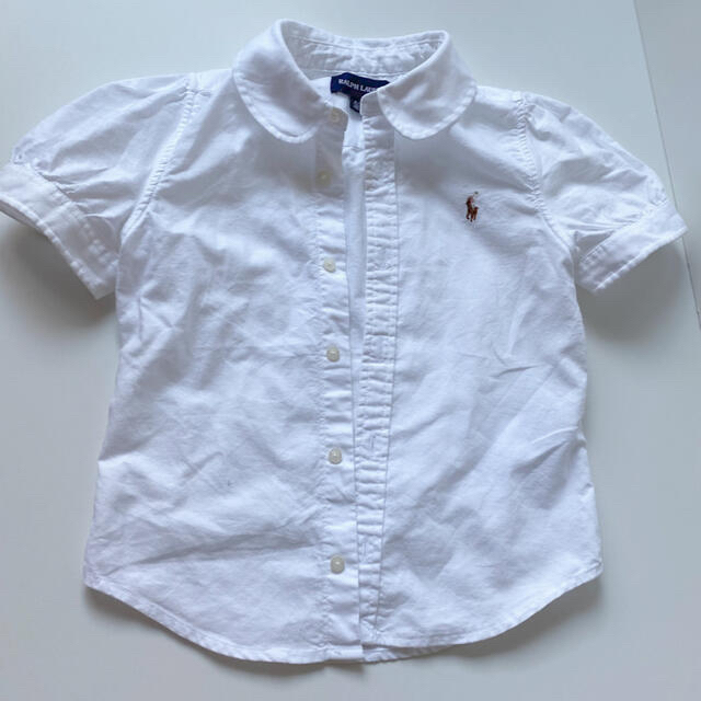 POLO RALPH LAUREN(ポロラルフローレン)のラルフローレン 子供服 半袖 ブラウス 110cm polo刺繍 パフスリーブ キッズ/ベビー/マタニティのキッズ服女の子用(90cm~)(ブラウス)の商品写真