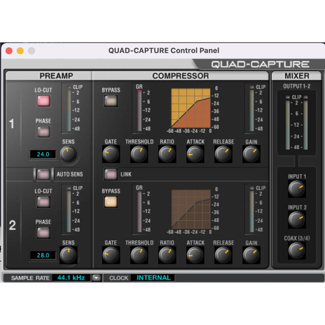 Roland(ローランド)のRoland QUAD-CAPTURE UA-55 楽器のDTM/DAW(オーディオインターフェイス)の商品写真