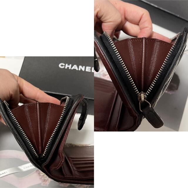 CHANEL(シャネル)の【まるん様専用】二つ折りウォレット♡人気デザイン♡付属品揃ってます レディースのファッション小物(財布)の商品写真