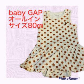 ベビーギャップ(babyGAP)の子供服　baby GAP ワンピース　サイズ80cm  ワンポイント　ベアー(ワンピース)