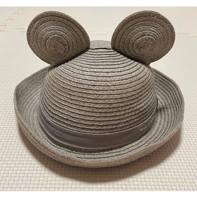 テータテート くま耳 麦わら 帽子 ハット クマ耳 44cm ブラウン 未使用