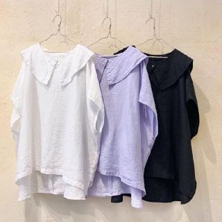 ネストローブ(nest Robe)のネストローブ　リネンつけ襟ブラウス(シャツ/ブラウス(半袖/袖なし))