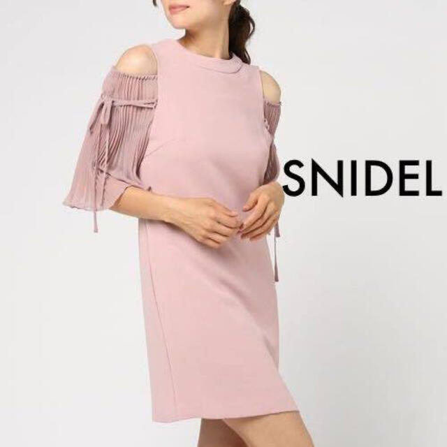 snidel プリーツスリーブワンピースミニワンピース