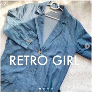 レトロガール(RETRO GIRL)の【retoro girl】レトロガール　7部袖ジャケットコート　デニム(トレンチコート)