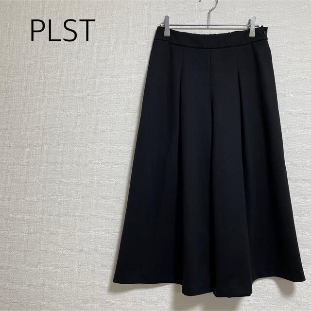 PLST(プラステ)の【中古美品】PLSTガウチョパンツ　スカーチョ　黒　Mサイズ レディースのパンツ(カジュアルパンツ)の商品写真