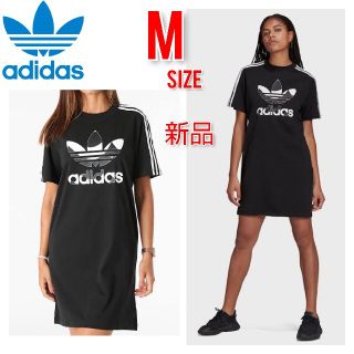 アディダス(adidas)のアディダスオリジナルス マリメッコ 半袖 ワンピース トレフォイル Tシャツ(ひざ丈ワンピース)