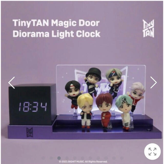 TinyTAN BTS 公式 LED 時計置き時計 防弾少年団キャラクター時計 インテリア/住まい/日用品のインテリア小物(置時計)の商品写真