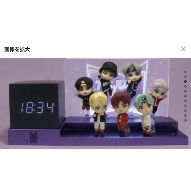 TinyTAN BTS 公式 LED 時計置き時計 防弾少年団キャラクター時計 インテリア/住まい/日用品のインテリア小物(置時計)の商品写真