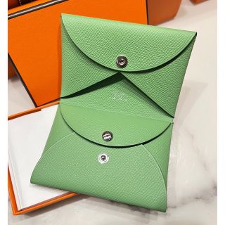 HERMES エルメス　カルヴィデュオ　ヴェールクリケット　ミニ財布