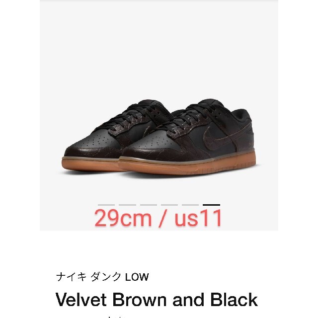 Nike Dunk Low Velvet Brown and Black 29